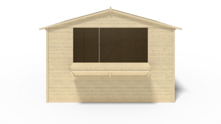 Kiosque/ stand de marché/ de vente 9.42 m2 - 3.11x3.03 m - 19 mm