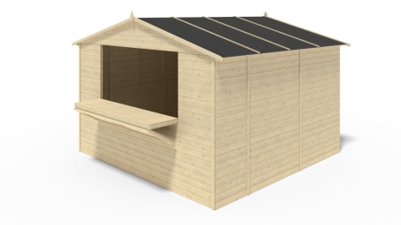 Kiosque/ stand de marché/ de vente 9.42 m2 - 3.11x3.03 m - 19 mm