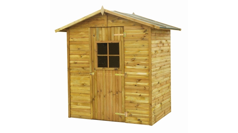 Abri de jardin en bois 2.17 m2 - 1.77x1.23 m - traité - Couleur: vert