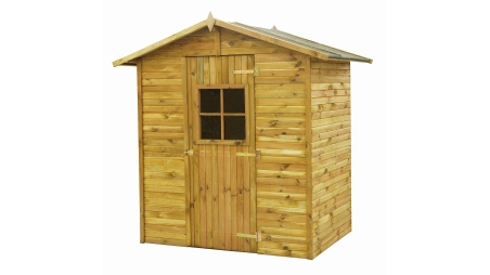 Abri de jardin en bois 2.17 m2 - 1.77x1.23 m - traité - Couleur: vert