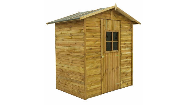 Abri de jardin en bois 2.17 m2 - 1.77x1.23 m - traité - Couleur: vert