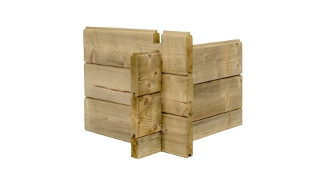 Abri de jardin en bois - 17.4m2 - 5.79x3m - Traité - Ep. 28mm - Couleur: vert