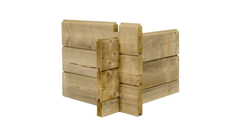 Abri de jardin en bois - 5m2 - 2.5x2m - Traité - Ep. 28mm - Couleur: vert