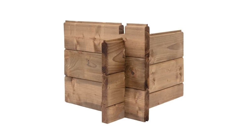 Abri de jardin en bois - 4.5m2 - 1.5x3m - Traité - Ep. 28mm - Couleur: marron