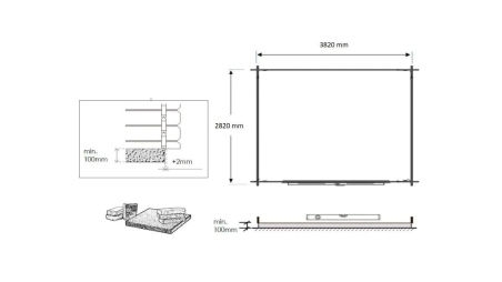 Abri de jardin en bois - 12m2 - 4x3m - Traité - Ep. 28mm - Couleur: marron