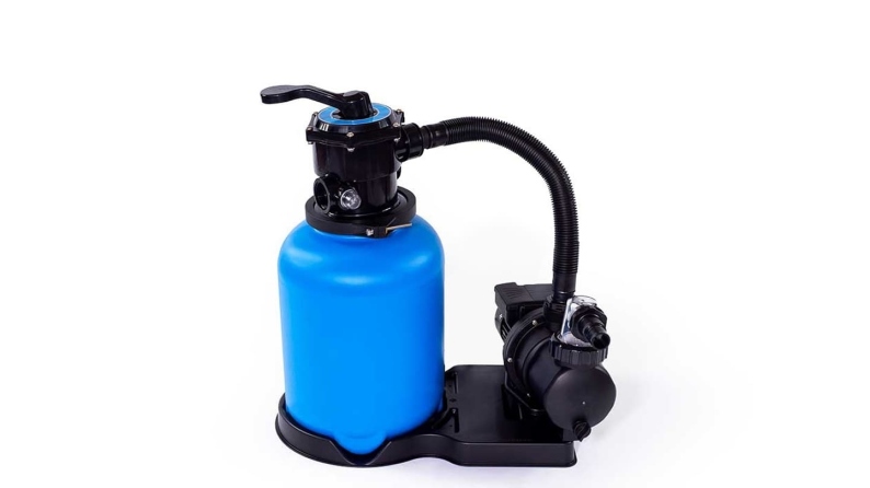 Piscine Sao Paulo 6.57 x 4.07 - H.1.2 m, bleu pâle, fixations à visser