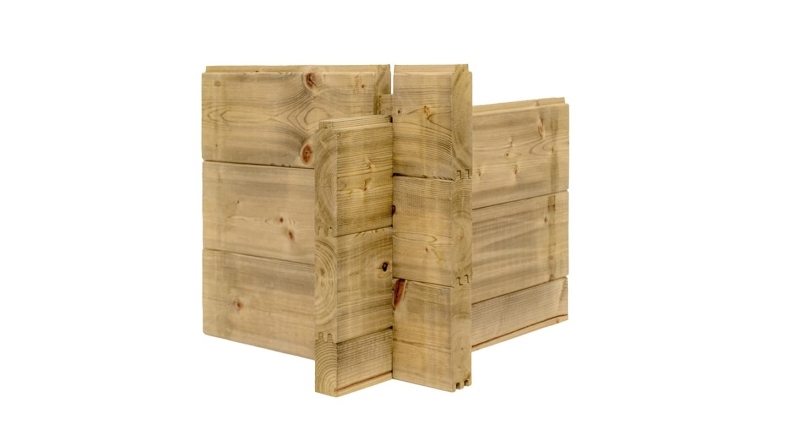 Abri de jardin en bois - 12m2 - 4x3m - Traité - Ep. 40mm - Couleur: vert