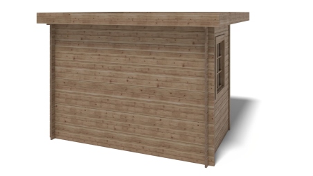 Abri de jardin en bois - 8m2 - 3x3m - Traité - Ep. 28mm - Couleur: marron