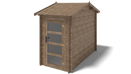 Abri de jardin en bois - 1.5x3 m avec extension de 1.5x2.76 m - 15.56 m² - Traité