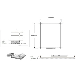 Abri de jardin en bois - 1.5x3 m avec extension de 4x2.76 m - 15.56 m²- Traité