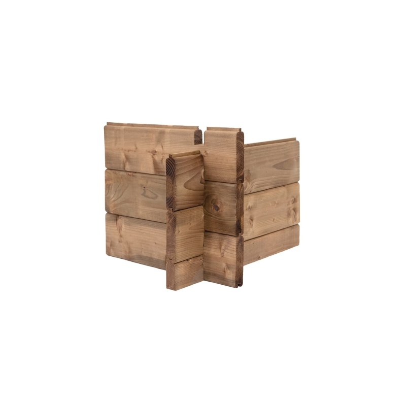 Abri de jardin en bois - 1.5x3 m avec extension de 4x2.76 m - 15.56 m²- Traité