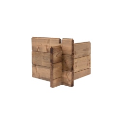 Abri de jardin en bois - 1.5x3 m avec extension de 4x2.76 m - 15.56 m²- Traité