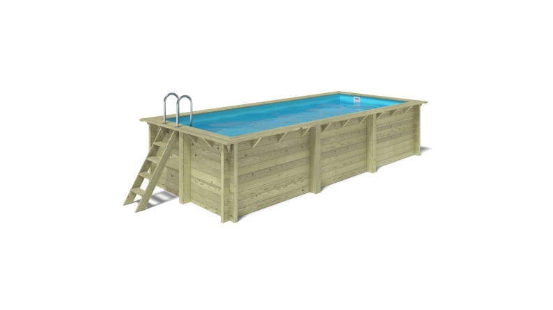 Piscine en bois Aqua 6.1x2.85 - H.1.31 m fixations à sceller