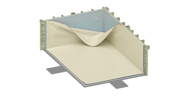 Piscine en bois Aqua 8.5x4.35 - H.1.45 m fixations à sceller