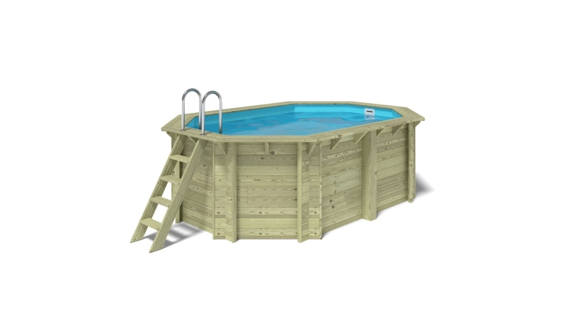 Piscine en bois Nemo 4.3x3 - H.1.31 m cadre en métal, sans dalle béton