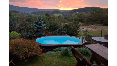 Piscine en bois Nemo 4.3x3 - H.1.31 m cadre en métal, sans dalle béton