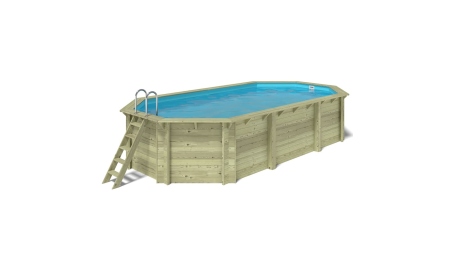 Piscine en bois Nemo 7.3x3.97 - H.1.45 m fixations à visser