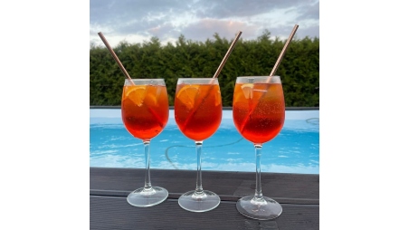 Piscine en bois Aqua 4.65x2.85 - H.1.24 m cadre en métal, sans dalle béton