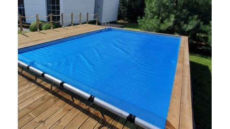 Bâche à bulles d'été 7.97 x 3.82 m pour piscine BAS7309