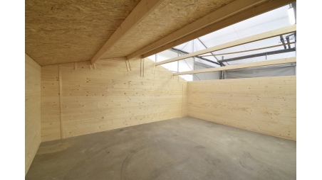 Abri de jardin en bois - 30m2 - 6x5m - Ep. 40mm - Couleur: naturel