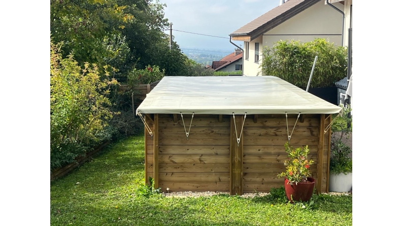 Bâche d'hiver  3.41 x 3.41 m pour piscine BAS7301