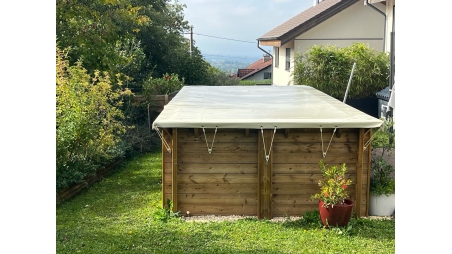 Bâche d'hiver  3.41 x 3.41 m pour piscine BAS7301