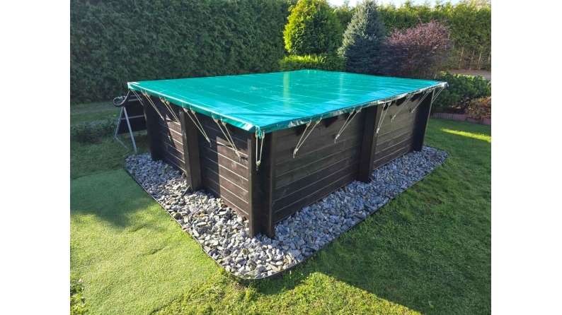 Bâche d'hiver  5.95 x 3.65 m pour piscine BAS7304