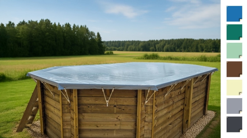 Bâche d'hiver  6.26 x 3.01 m pour piscine BAS7307