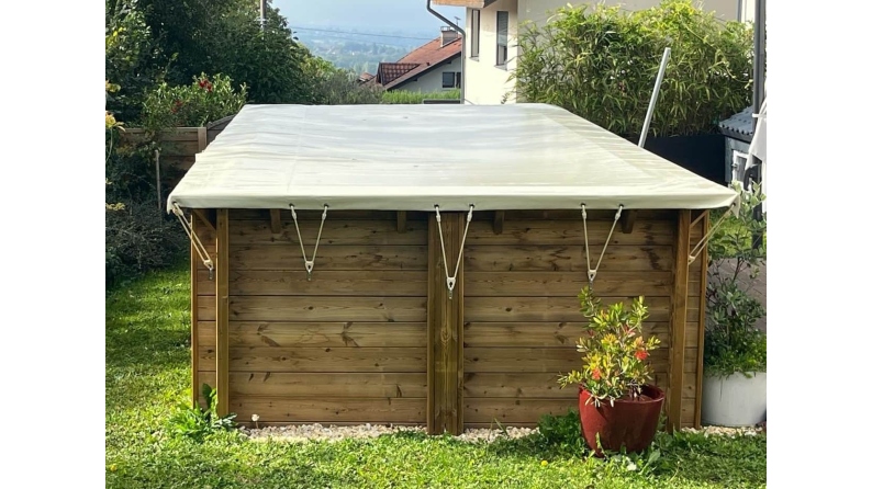 Bâche d'hiver  6.26 x 3.01 m pour piscine BAS7307