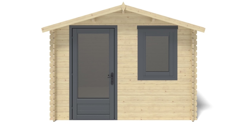 Abri de jardin en bois - 7.5m2 - 3x2.5m - Ep. 28mm - Couleur: naturel