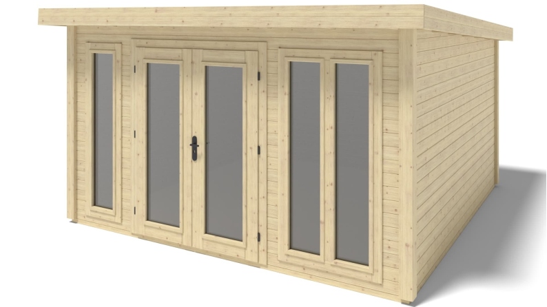 Abri de jardin en bois Kira 4,04x4,09m - 12m2 - Ep. 34mm