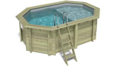 Liner 0.75 mm, gris clair, pour piscine Nemo avec plage immergée BAS7303