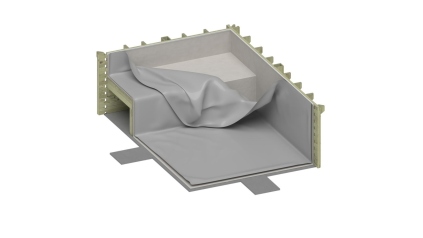 Liner 0.75 mm, gris clair, pour piscine Aqua avec plage immergée BAS7306