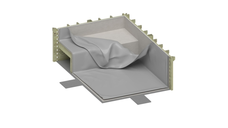 Liner 0.75 mm, gris clair, pour piscine Aqua avec plage immergée BAS7306