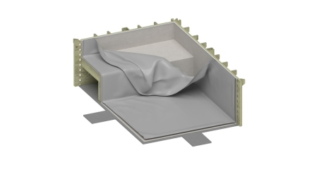 Liner 0.75 mm, gris clair, pour piscine Aqua avec plage immergée BAS7308