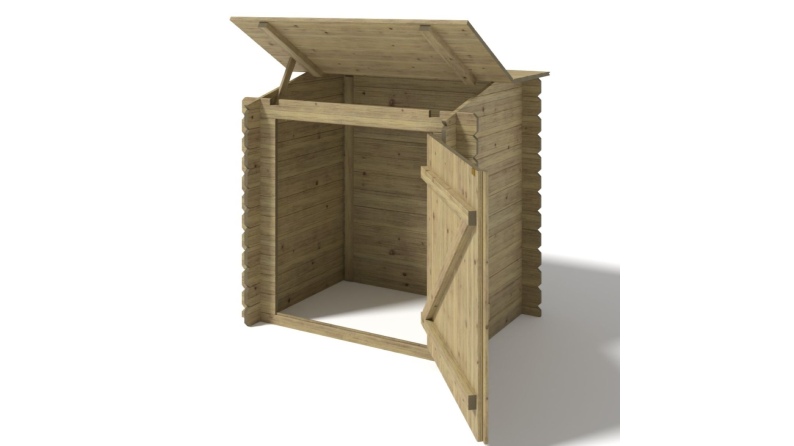 Armoire de jardin en bois -1.2x0.89 m - H.1.13 m - imprégné