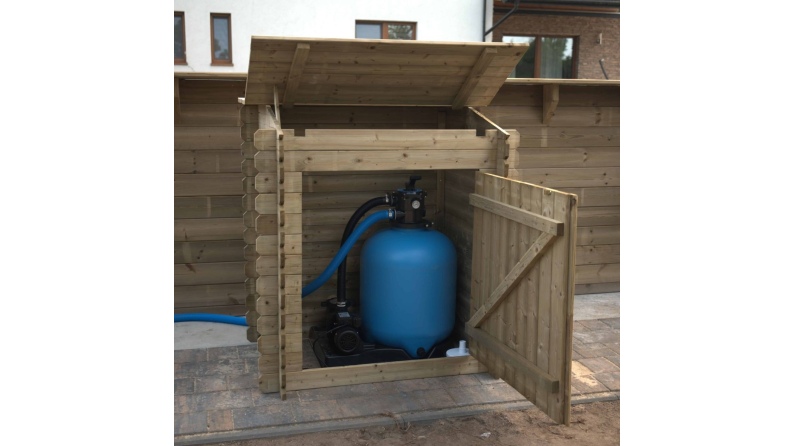 Armoire de jardin en bois -1.2x0.89 m - H.1.13 m - imprégné