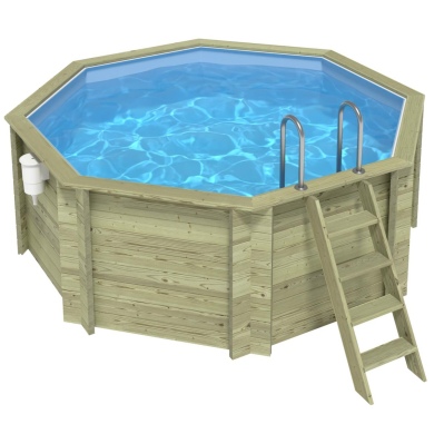 Piscine CORAL 3.25 x 3.25 - H.1.18 m, bleu pâle, autoportante - sans dalle