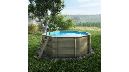Piscine CORAL 3.25 x 3.25 - H.1.18 m, bleu pâle, autoportante - sans dalle
