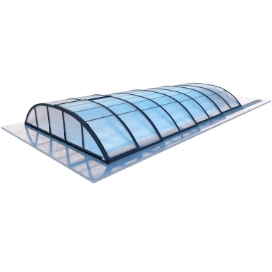 Abri de piscine Horizon - 7.43x3.5 m - polycarbonate alvéolaire 8 mm - pour piscine BAS7308