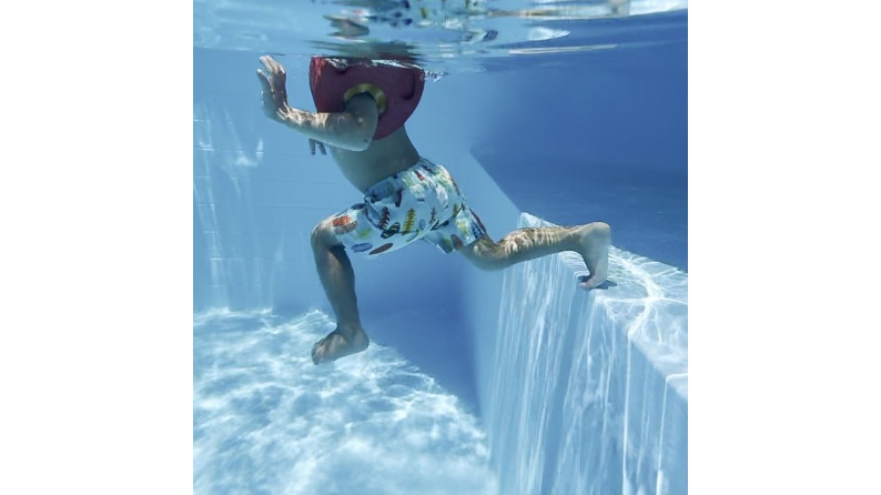 Piscine NEMO 4.3 x 3 - H.1.18 m avec plage, bleu pâle, fixations à visser