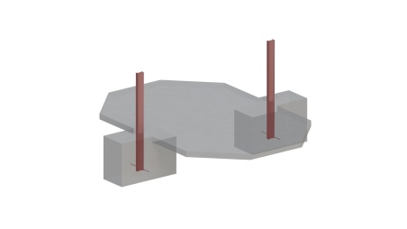 Piscine NEMO 4.3 x 3 - H.1.31 m avec plage, gris clair, fixations à sceller