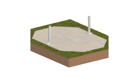 Piscine NEMO 5.79 x 3.49 - H.1.45 m, sable, cadre en métal - sans dalle