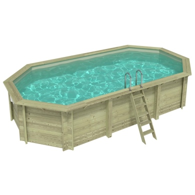 Piscine NEMO 7.3 x 3.97 - H.1.45 m, sable, fixations à sceller