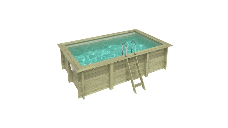 Piscine AQUA 4.65 x 2.85 - H.1.24 m, sable, cadre en métal - sans dalle