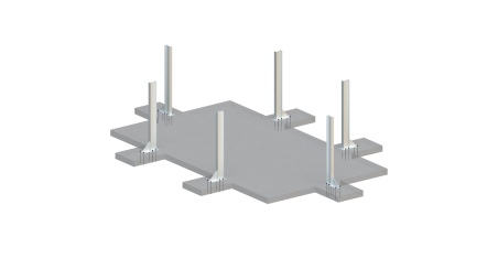 Piscine AQUA 6.1 x 2.85 - H.1.31 m, gris clair, fixations à visser