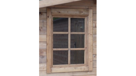 Abri de jardin en bois - 20m2 - 5x4m - Traité - Ep. 28mm - Couleur: marron