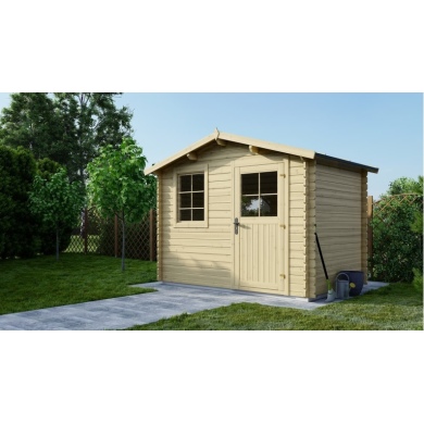 Abri de jardin en bois - 6m2 - 3x2m - Ep. 28mm - Couleur: naturel