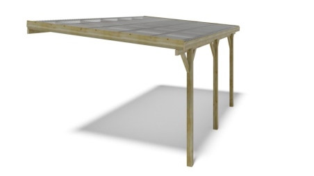 Carport, abri de voiture  3x5.24 m - 15 m2 - couverture PVC 