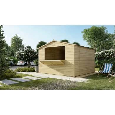 Kiosque/ stand de marché/ de vente 9.42 m2 - 3.11x3.03 m - 19 mm 2